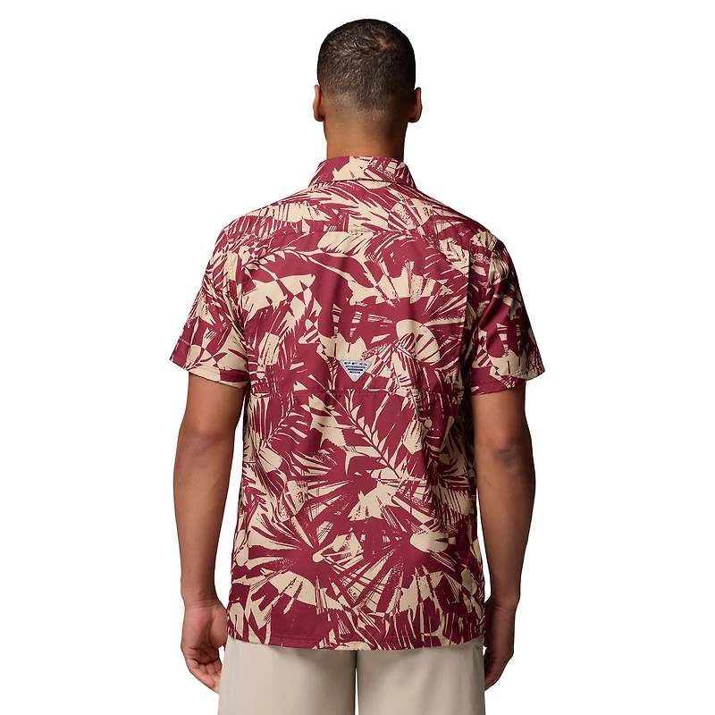 Men's Columbia Garnet Florida State Seminoles Super Slack Tide Omni-Wick Button-Up Shirt