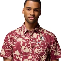 Men's Columbia Garnet Florida State Seminoles Super Slack Tide Omni-Wick Button-Up Shirt