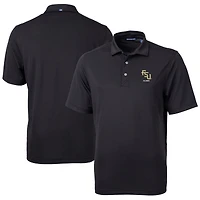 Polo recyclé en piqué écologique pour homme, noir, avec logo des anciens élèves Florida State Seminoles, Cutter & Buck
