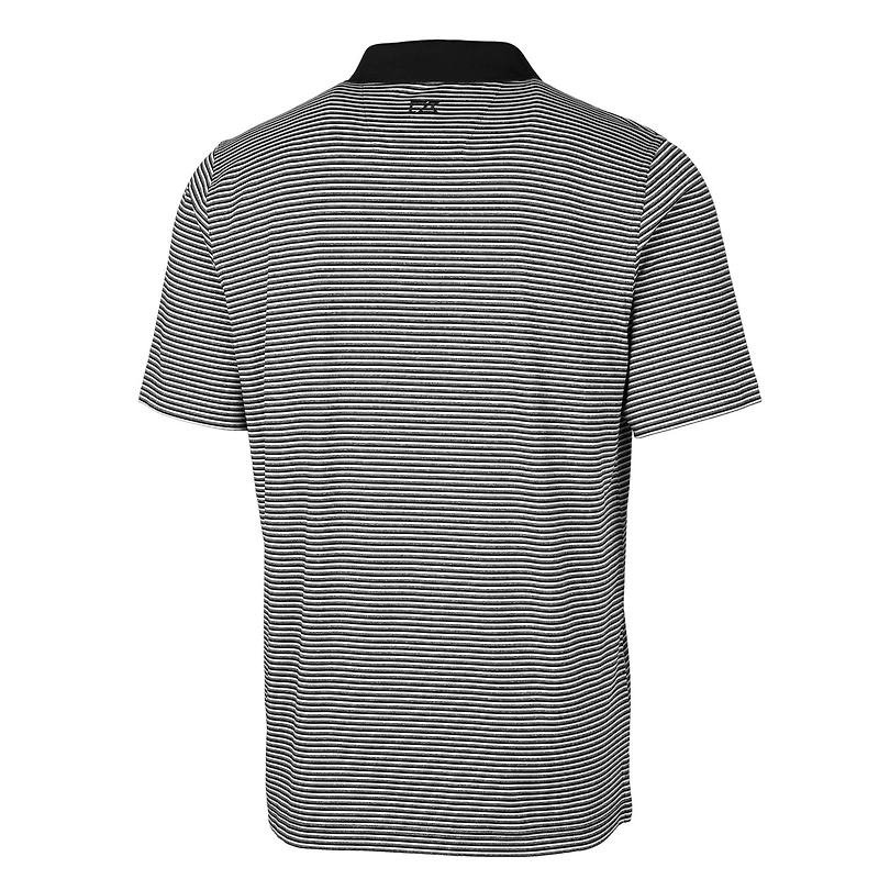 Polo extensible à rayures ton sur Forge pour homme Cutter & Buck, noir, des Florida State Seminoles, grandes tailles