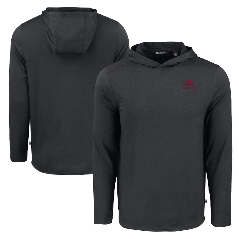 Men's Cutter & Buck Black Florida State Seminoles Coastline Epic Comfort Eco Recycled Long Sleeve Hoodie T-Shirt
