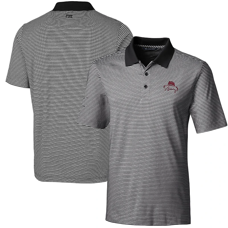 Polo extensible à rayures ton sur Forge pour homme Cutter & Buck Bobby Bowden, noir, Florida State Seminoles, grandes tailles