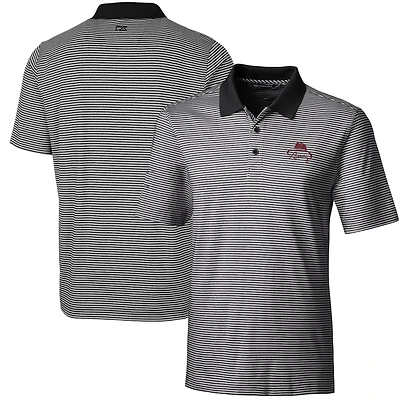Polo extensible à rayures ton sur Forge pour homme Cutter & Buck Bobby Bowden, noir, Florida State Seminoles, grandes tailles