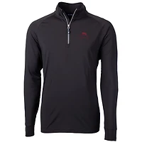 Men's Cutter & Buck Bobby Bowden Black Florida State Seminoles Big Tall Team Adapt Eco Knit Stretch Recycled Quarter-Zip Pullover Top