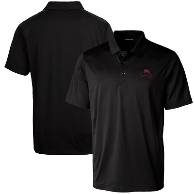 Men's Cutter & Buck Bobby Bowden Black Florida State Seminoles Prospect Textured Stretch DryTec Polo
