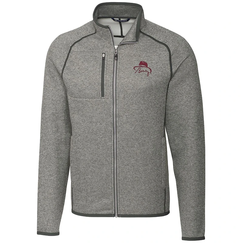 Men's Cutter & Buck Bobby Bowden Gray Florida State Seminoles Mainsail Full-Zip Jacket
