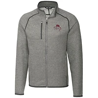 Men's Cutter & Buck Bobby Bowden Gray Florida State Seminoles Mainsail Full-Zip Jacket