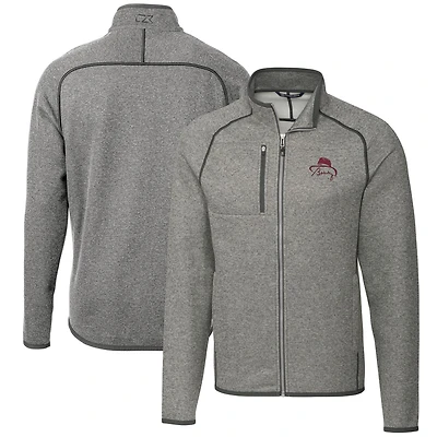 Veste zippée complète pour homme Cutter & Buck Bobby Bowden grise des Florida State Seminoles Mainsail