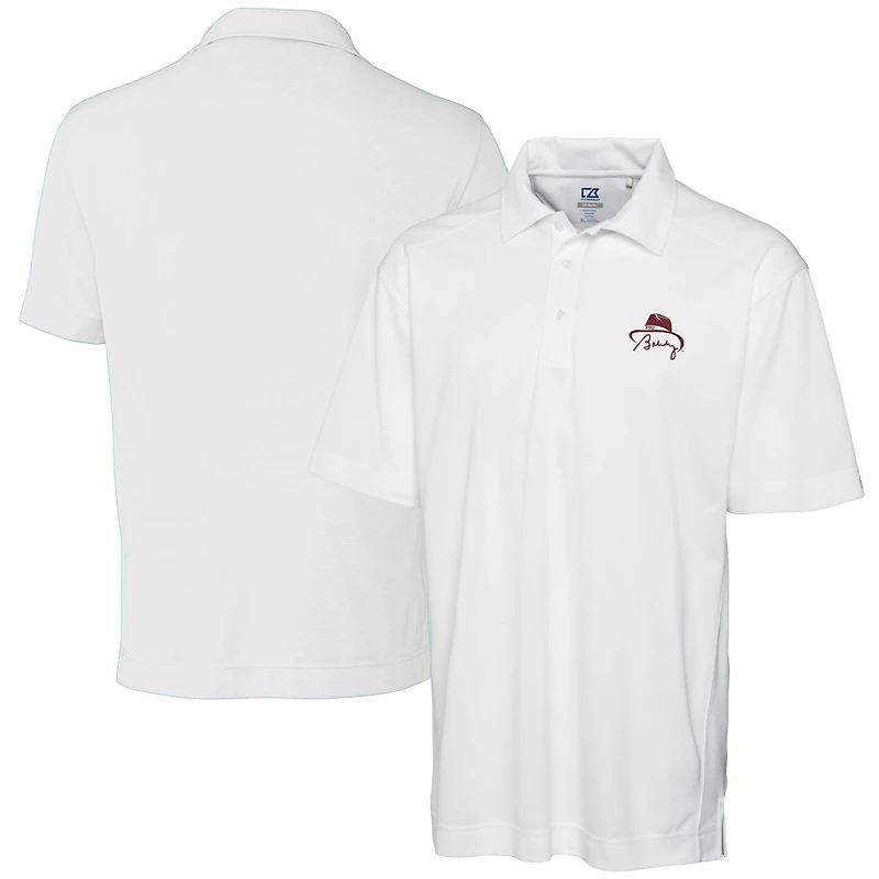 Polo homme Cutter & Buck Bobby Bowden blanc Florida State Seminoles DryTec Genre texturé uni