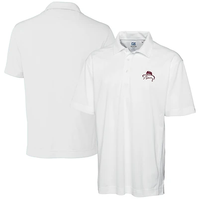 Men's Cutter & Buck Bobby Bowden White Florida State Seminoles DryTec Genre Textured Solid Polo