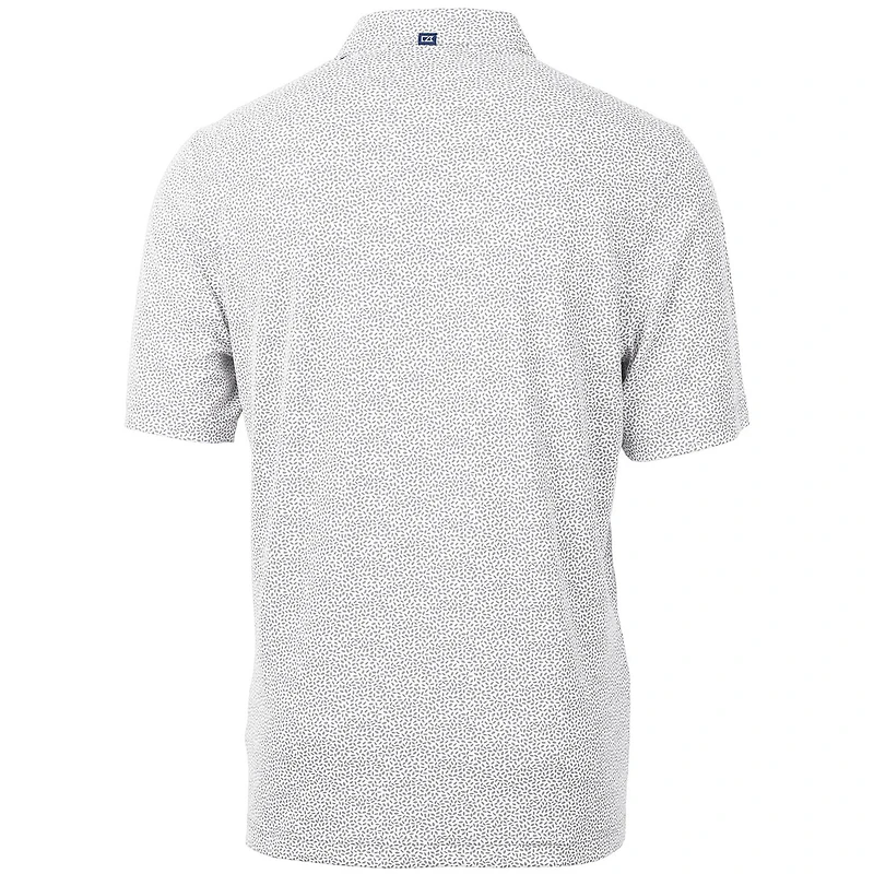 Men's Cutter & Buck Bobby Bowden White Florida State Seminoles Virtue Eco Pique Botanical Print Recycled Polo