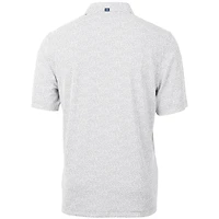 Men's Cutter & Buck Bobby Bowden White Florida State Seminoles Virtue Eco Pique Botanical Print Recycled Polo