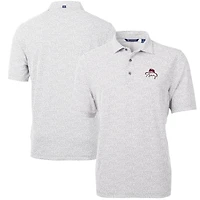 Polo recyclé à imprimé botanique Virtue Eco Pique pour homme, Cutter & Buck Bobby Bowden, blanc, des Florida State Seminoles