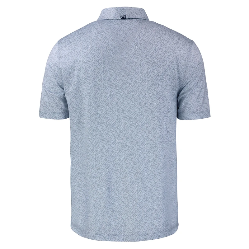 Polo Cutter & Buck Gray Florida State Seminoles Pike Eco Pebble Print Stretch en tissu recyclé pour homme