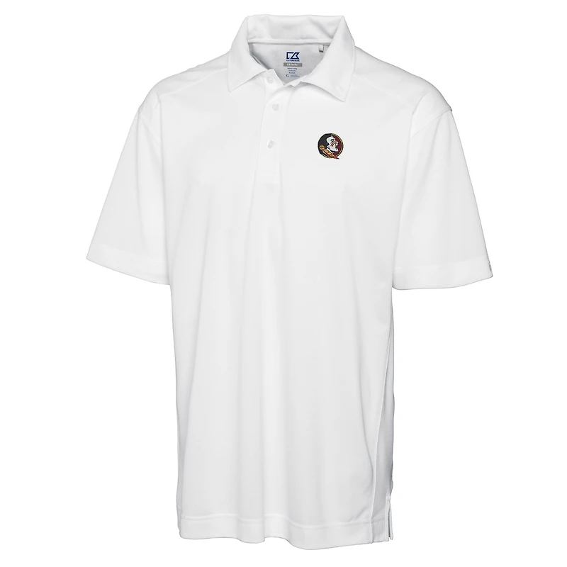 Men's Cutter & Buck White Florida State Seminoles Big Tall DryTec Genre Polo
