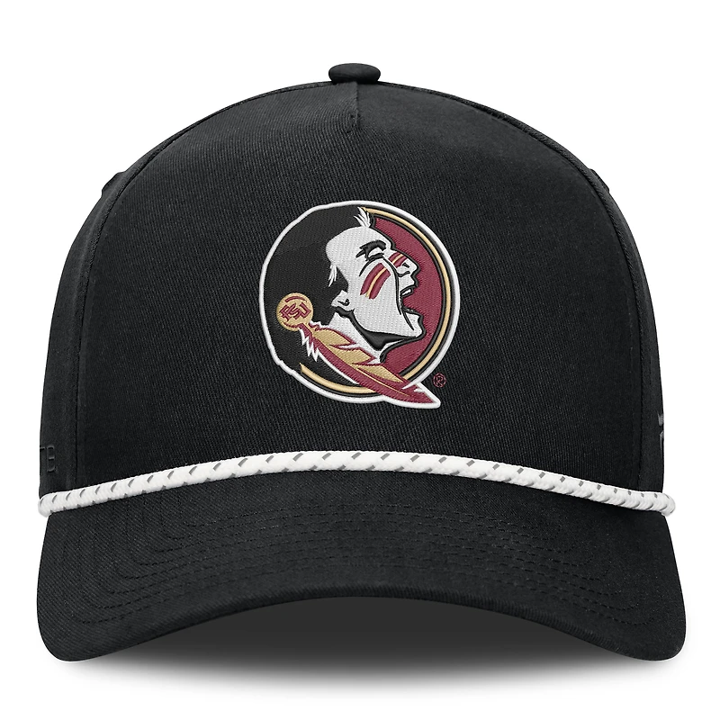 Casquette ajustable Fanatics noire Florida State Seminoles Undertone à corde pour homme