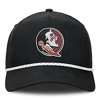Casquette ajustable Fanatics noire Florida State Seminoles Undertone à corde pour homme