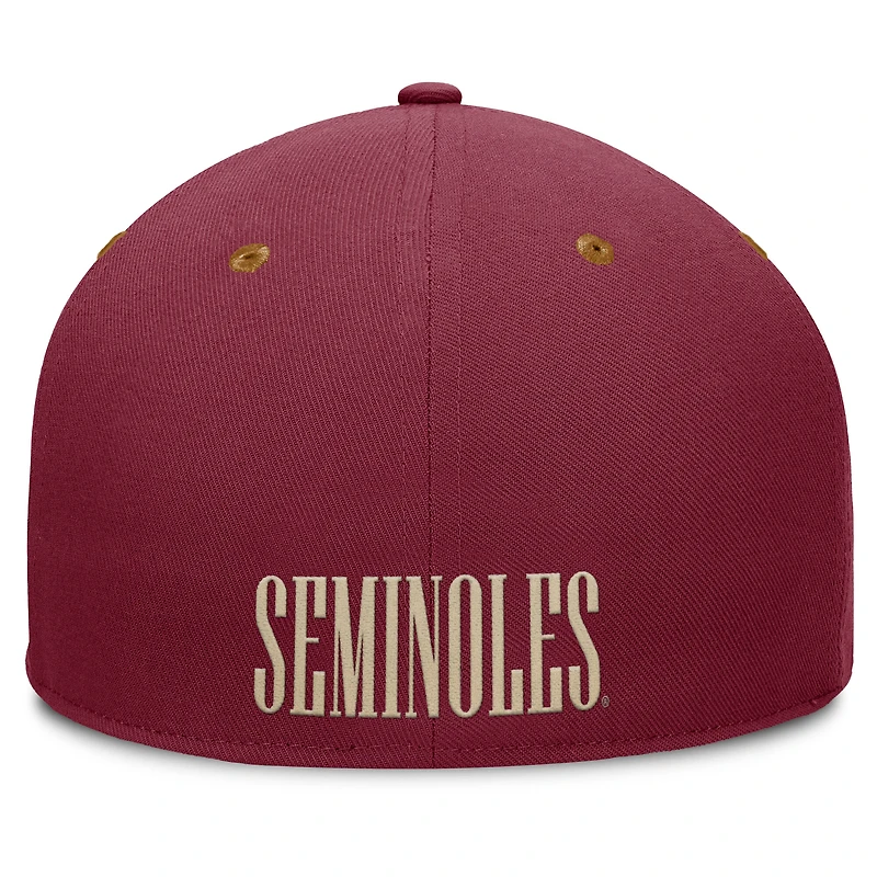 Casquette ajustée NoBo pour homme, couleur grenat/marron, des Florida State Seminoles