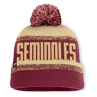Men's Fanatics Garnet/Gold Florida State Seminoles Thrive Cuffed Knit Hat with Pom