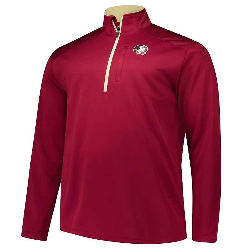 Men's Fanatics Garnet Florida State Seminoles Big & Tall Defender Quarter-Zip Top