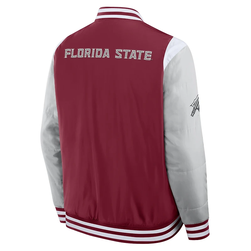 Veste à boutons-pression intégrale Elements Elite des Florida State Seminoles de Fanatics Garnet pour hommes