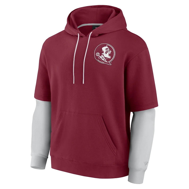 Men's Fanatics Garnet Florida State Seminoles Sleek Pullover Hoodie