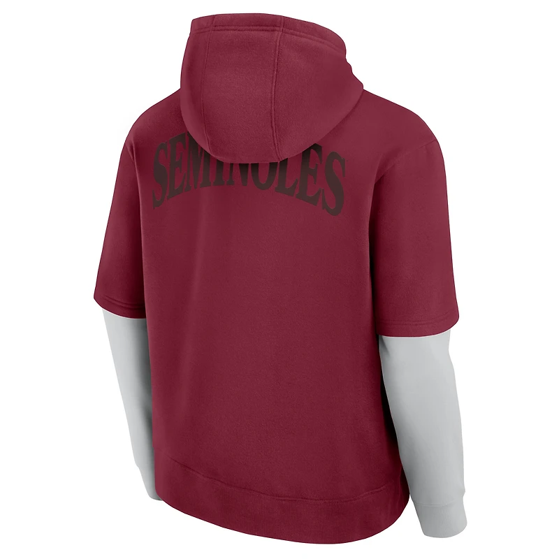 Men's Fanatics Garnet Florida State Seminoles Sleek Pullover Hoodie