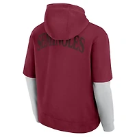 Men's Fanatics Garnet Florida State Seminoles Sleek Pullover Hoodie