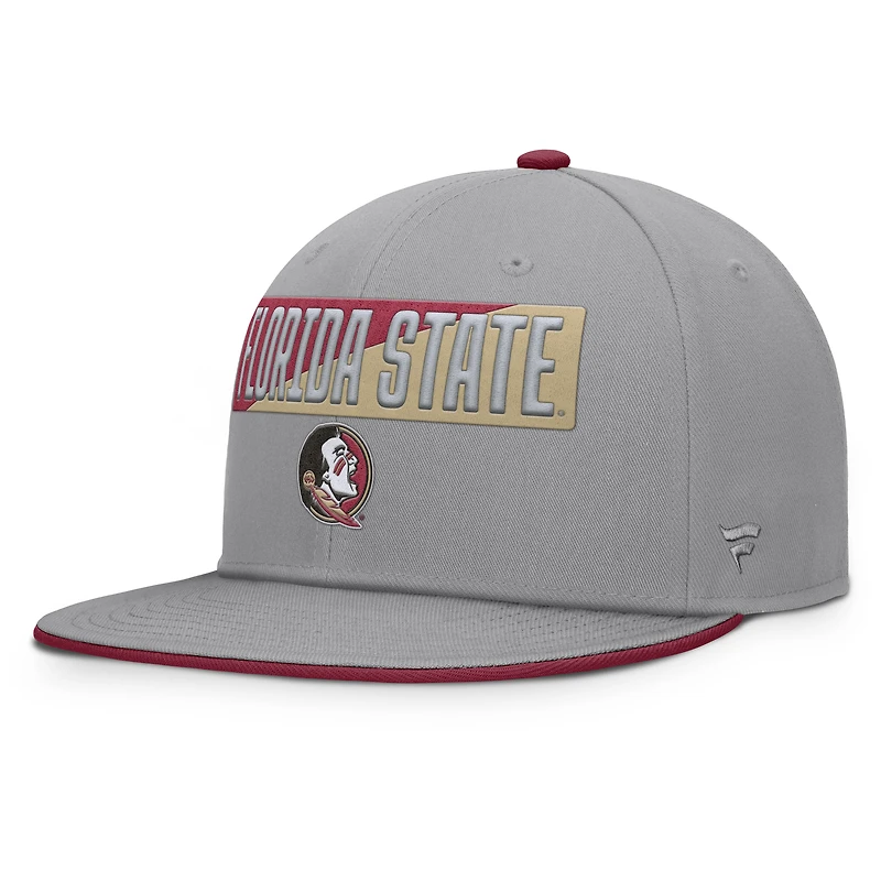 Casquette snapback grise Fanatics Duo des Florida State Seminoles pour homme