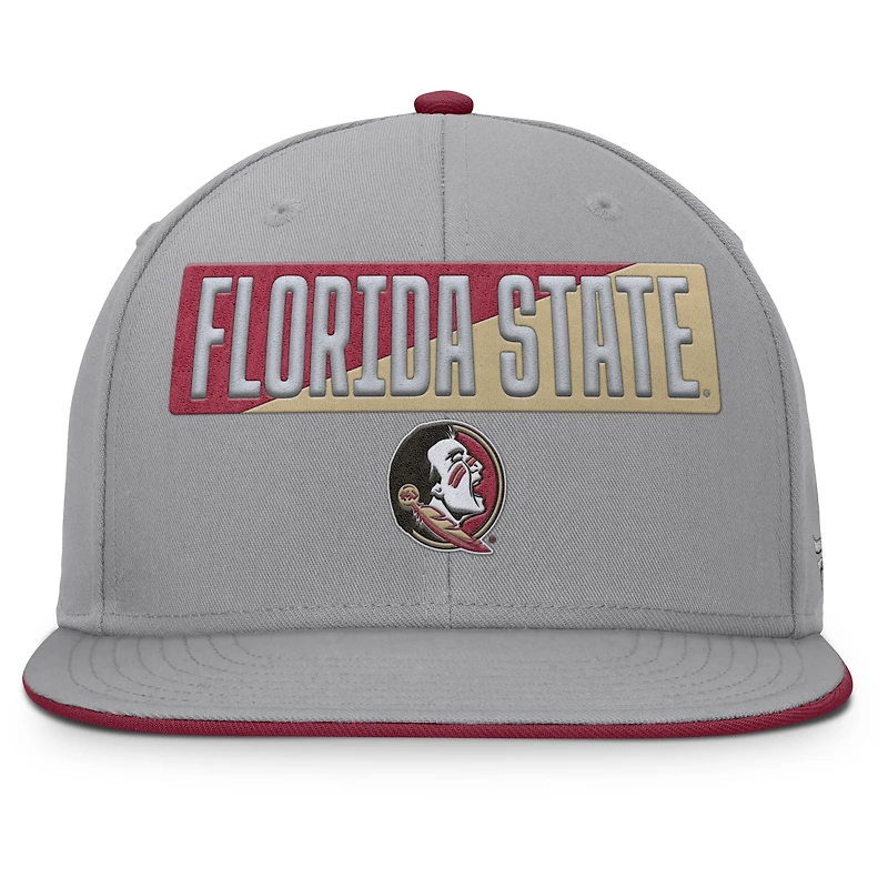 Men's Fanatics Gray Florida State Seminoles Duo Snapback Hat