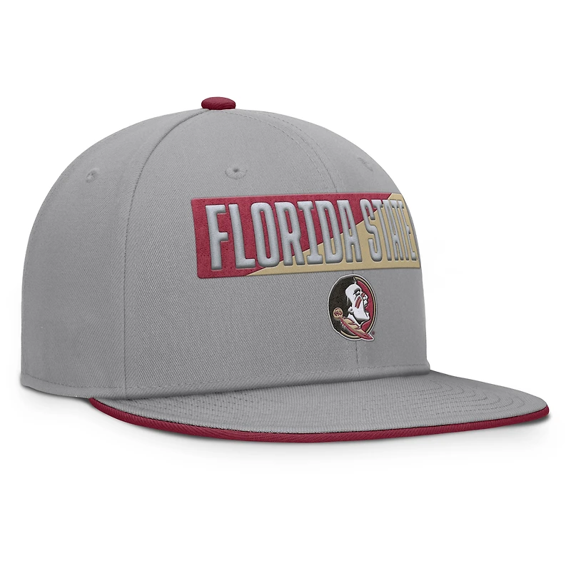 Men's Fanatics Gray Florida State Seminoles Duo Snapback Hat
