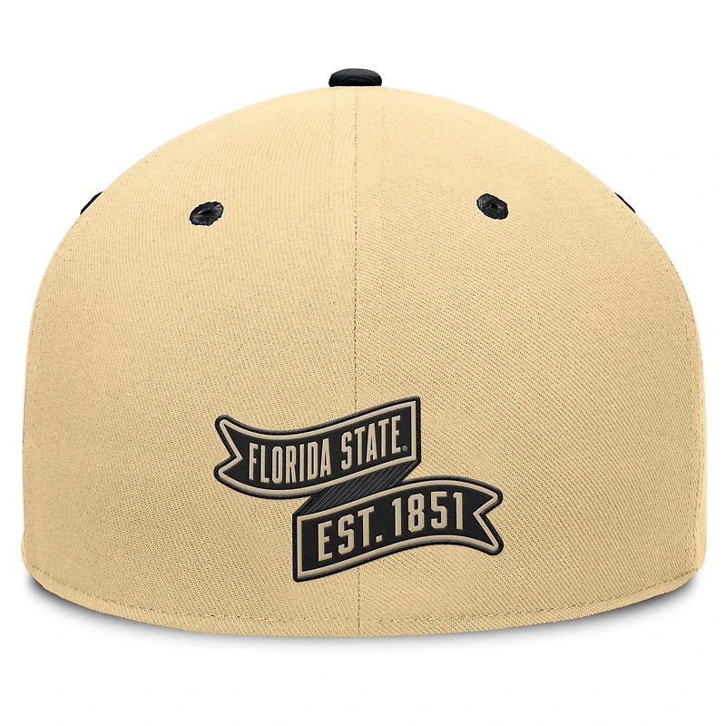 Casquette ajustée Balance Fanatics kaki/noir pour homme des Florida State Seminoles