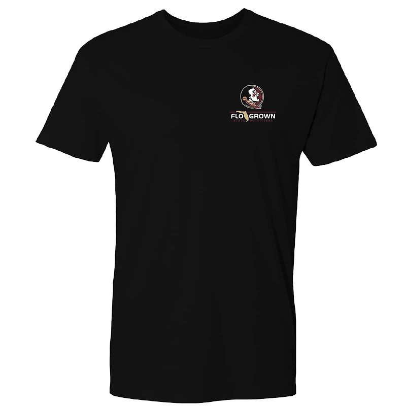 Men's FloGrown Black Florida State Seminoles Best Beach T-Shirt