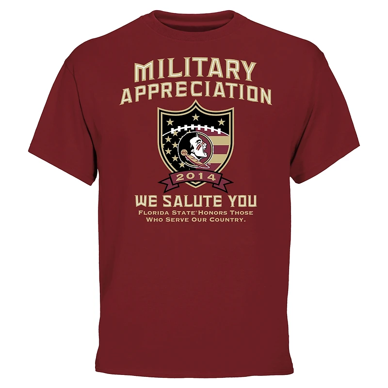 Mens Florida State Seminoles Garnet 2014 Military Day T-Shirt
