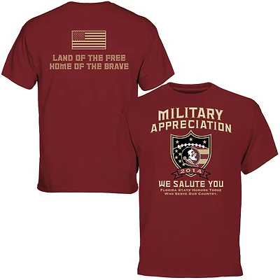 Mens Florida State Seminoles Garnet 2014 Military Day T-Shirt