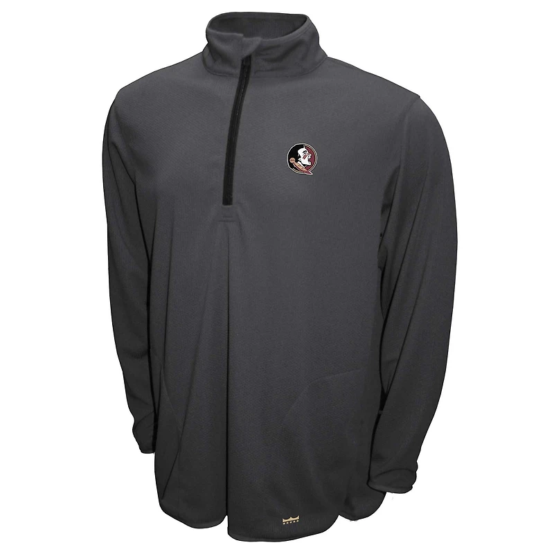 Pull gris à fermeture éclair quart de tour Breeze des Florida State Seminoles du Franchise Club pour homme