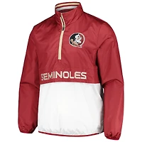 Haut à demi-zip G-III Sports by Carl Banks pour hommes, grenat, Florida State Seminoles Cornerman