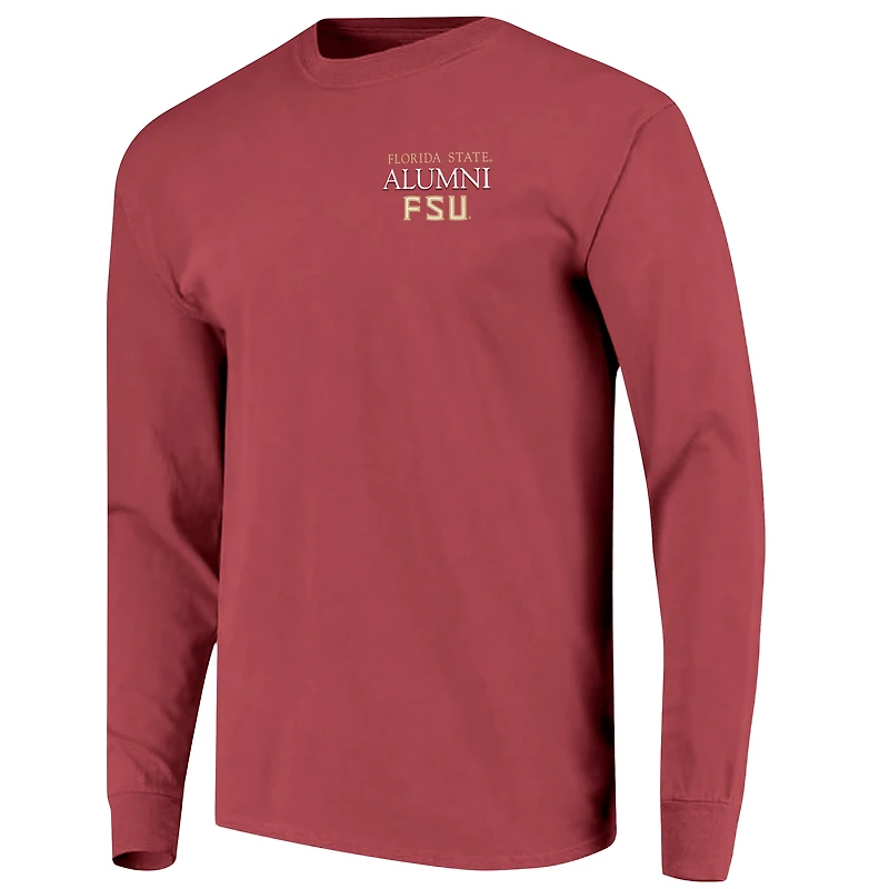 Men's Garnet Florida State Seminoles Circle Seal Alumni Long-Sleeve T-Shirt