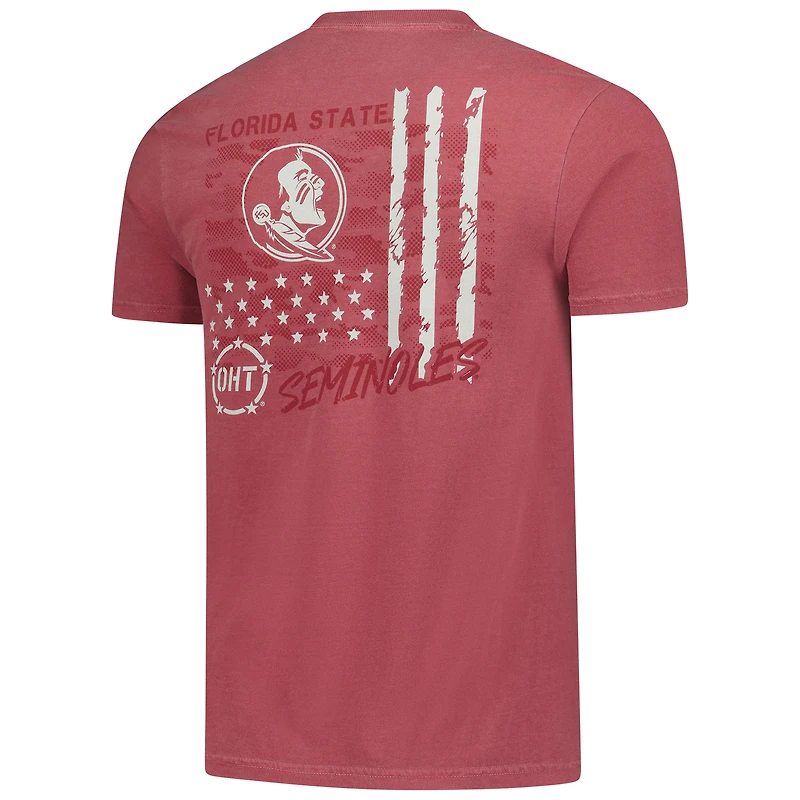 T-shirt camouflage OHT des Florida State Seminoles pour homme, grenat