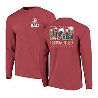 Men's Garnet Florida State Seminoles Father's Day Campus Drawing Long Sleeve T-Shirt