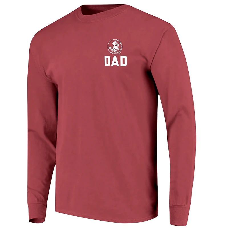 Men's Garnet Florida State Seminoles Father's Day Campus Drawing Long Sleeve T-Shirt