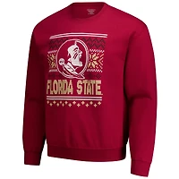 Men's  Garnet Florida State Seminoles Holiday Fleece Sweatshirt