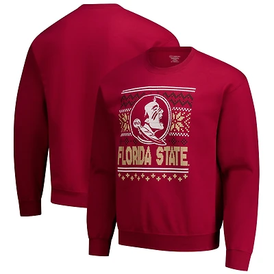 Men's  Garnet Florida State Seminoles Holiday Fleece Sweatshirt