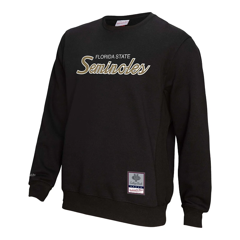 Sweat-shirt à capuche noir pour homme Mitchell & Ness Florida State Seminoles Elite Script