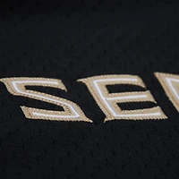 Maillot à boutons complets noir Florida State Seminoles On The Clock pour homme de Mitchell & Ness