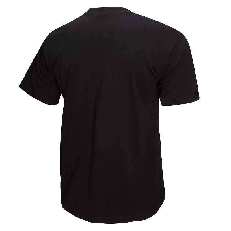 T-shirt Mitchell & Ness noir pour homme, modèle rétro Florida State Seminoles, délavage minéral.