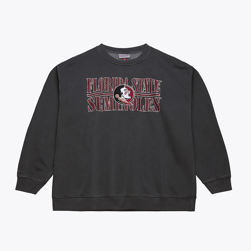 Sweat-shirt polaire Mitchell & Ness pour homme, couleur anthracite, Florida State Seminoles Downtown