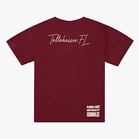 T-shirt premium Mitchell & Ness Grenat Florida State Seminoles Double Clutch pour homme