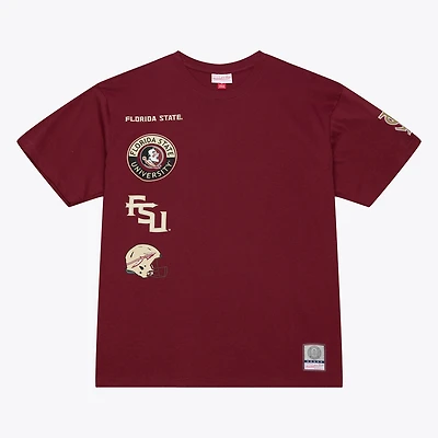 T-shirt premium Mitchell & Ness Grenat Florida State Seminoles Double Clutch pour homme