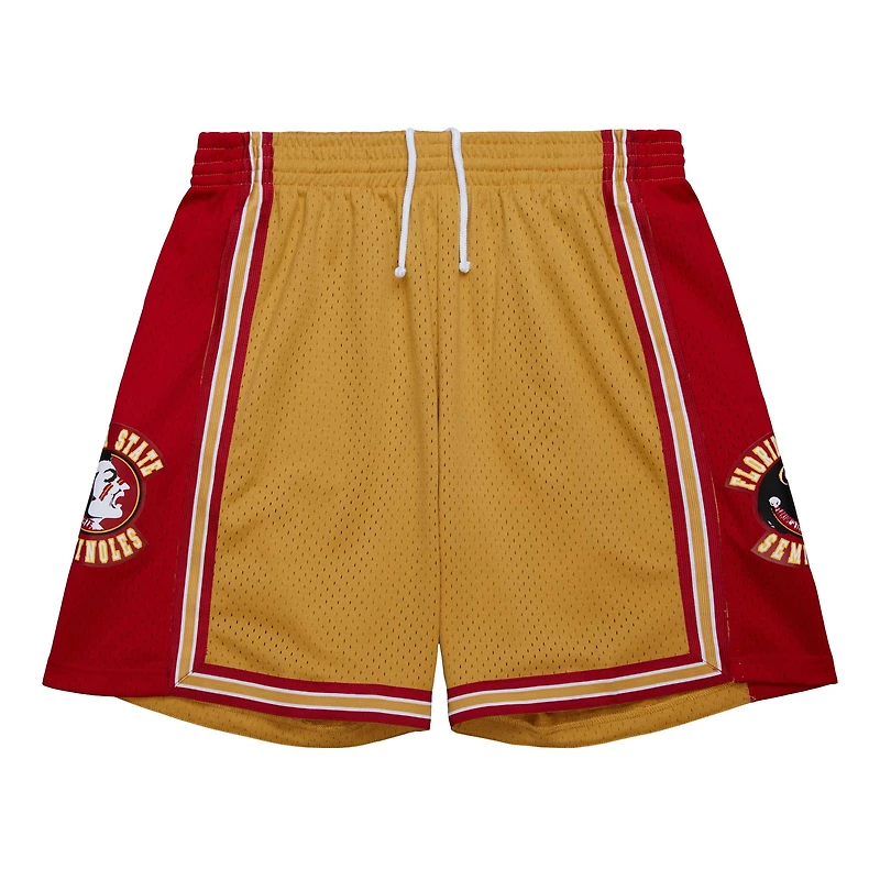 Short en jersey rétro Mitchell & Ness Gold Florida State Seminoles 1992/93 pour hommes
